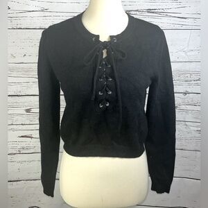Forever 21 Black Cropped Sweater